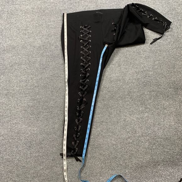 Torrid Leggings Womens 2 Plus Black Lace Up Pull On Stretch Skinny Cropped Ankle - Picture 5 of 11